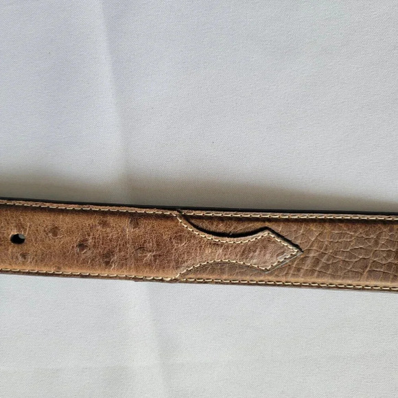 Western Style SILVER CROSS Men’s Genuine Leather Belt - Picture 9 of 14